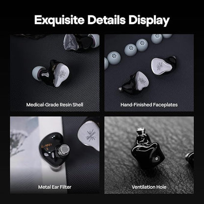 Linsoul Kiwi Ears KE4 in Ear Monitor, 2DD+2BA Hybrid Earphone, Gaming Earbuds - Image 4