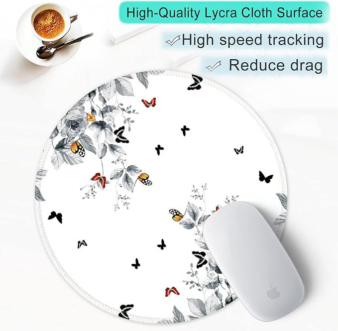 ITNRSIIET Round Mouse Pad with Stitched Edge Premium-Textured Waterproof - Image 6