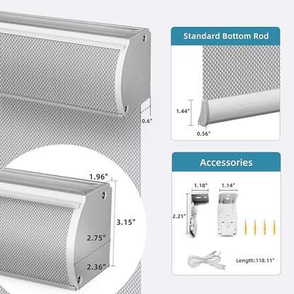 SmartWings Motorized Roller Shade, Light Filtering Smart Window Blinds Work - Image 6