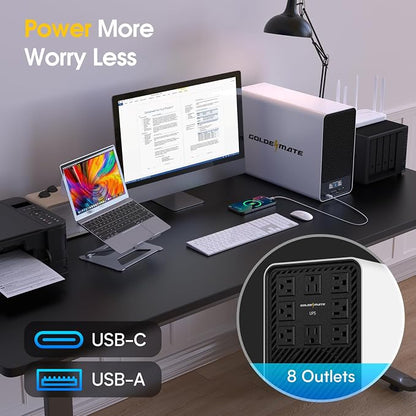 1500VA/1200W Lithium UPS Battery Backup and Surge Protector, Backup Battery - Image 5