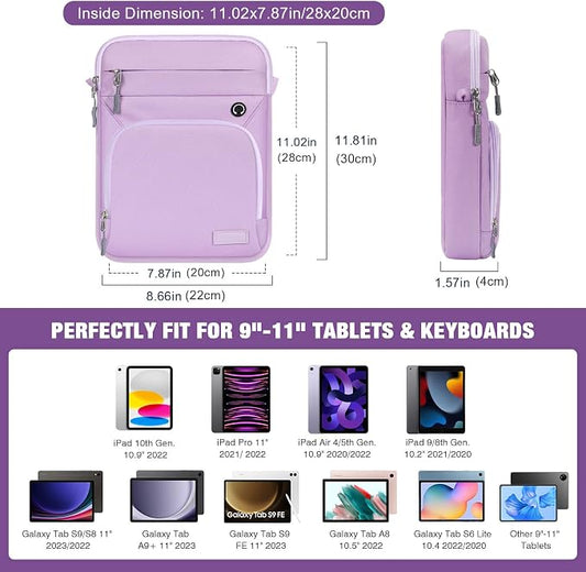MoKo 9-11 Inch Tablet Sleeve Bag, Fits 11 inch iPad Air M3, iPad A16 2025 - Image 2