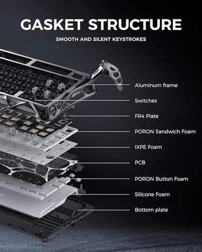 GravaStar Mercury K1 Pro Wireless Mechanical Gaming Keyboard, 75% Layout RGB - Image 7
