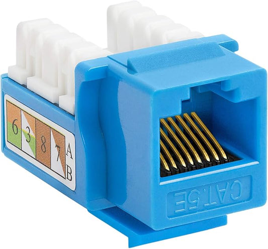 Cmple - RJ45 Keystone Jack 90 Degree Cat5e Keystone Jack Insert Punch Down RJ45 by Cmple
