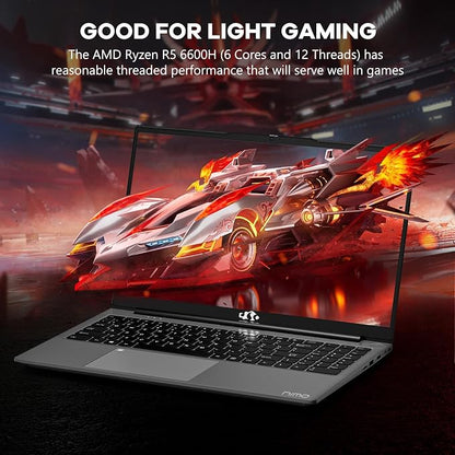 NIMO 15.6" IPS FHD-Gaming-Laptop, AMD Ryzen 5 6600H 6-Cores 660M GPU 32GB DDR5 - Image 3
