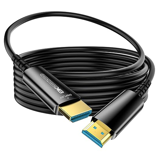 Fiber Optic HDMI Cable 50 FT, 8K Thin HDMI 2.1 Cable, HDMI Cord 48Gbps Ultra by DGHUMEN
