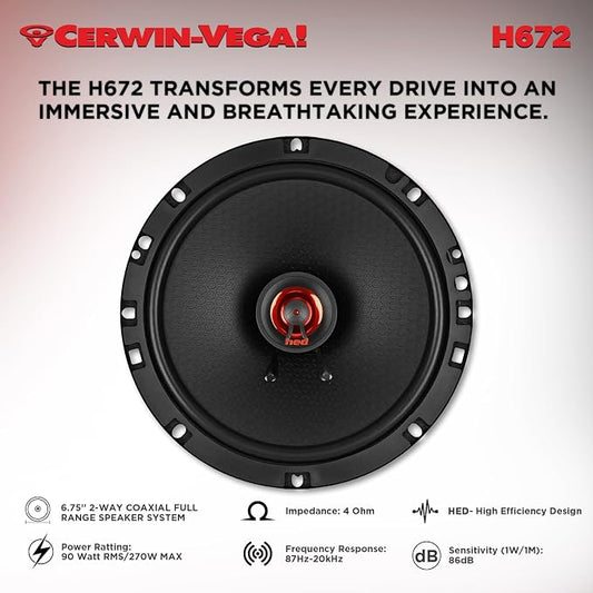 CERWIN-VEGA! HED 2025 Edition -6.75" Coaxial Speaker-H672 - Image 2