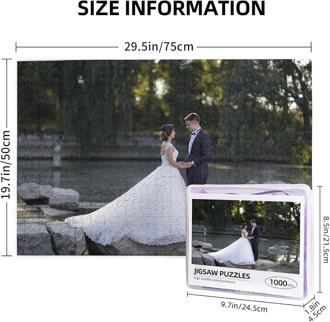 Custom Jigsaw Puzzle from Photos 300/500/1000 Pieces Personalized Wooden - Image 3