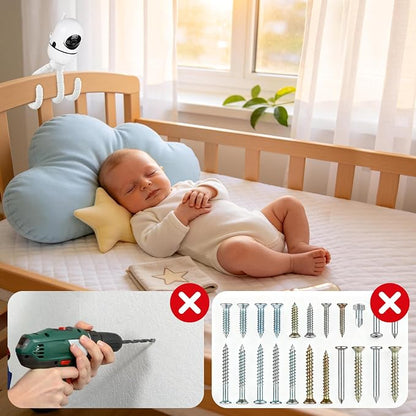 Tripod Baby Monitor Mount for HelloBaby HB6550/ HB6560/ HB65/ HB6351/ HB40/ - Image 4