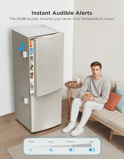 GoveeLife Refrigerator Freezer Thermometer 1 Pack, Smart APP Alerts - Image 3