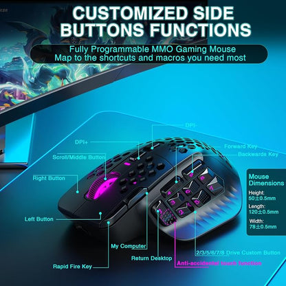 SM809 Pro Wireless MMO Gaming Mouse - Image 5