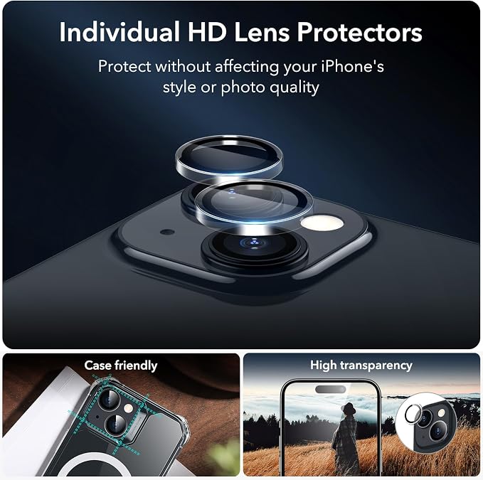 ESR 3+1 Pack for iPhone 15 Plus Screen Protector, Full Coverage Ultra-tough - Image 4
