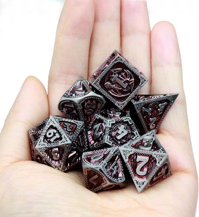 Haxtec DND Dice Set Metal D&D Dice Set - Image 7