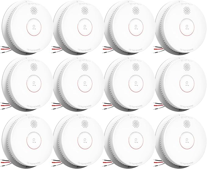 SITERWELL Smoke Detector, Hardwired Interconnected Smoke Detector, by SITERWELL