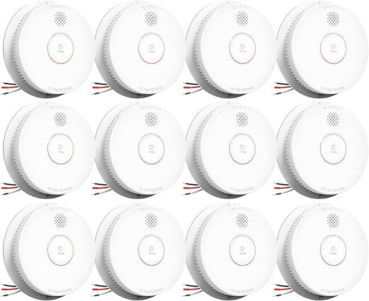 SITERWELL Smoke Detector, Hardwired Interconnected Smoke Detector, by SITERWELL