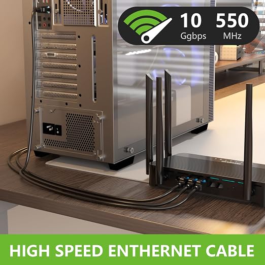 Aqerrow Cat6 Ethernet Cable 150FT, Outdoor Direct Burial Cat 6 Cable 24AWG High - Image 2