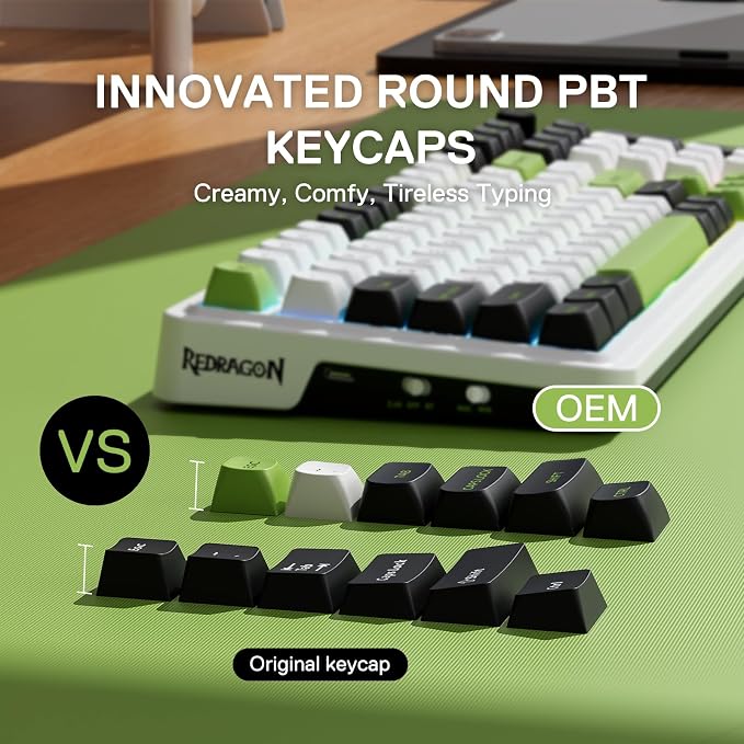 Redragon K686 PRO 98 Keys Wireless Gasket RGB Gaming Keyboard, 3-Mode PBT - Image 4