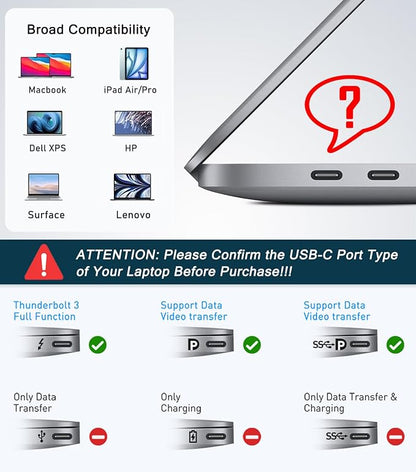 USB C Hub Ethernet HDMI Adapter, 8 in 1 Laptop Docking Station - Image 8