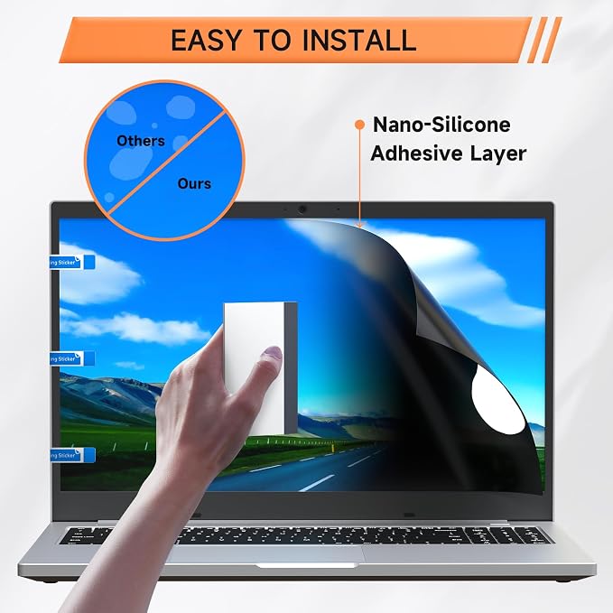 Nano Laptop Privacy Screen 14 Inch 16:10, No Glue Computer Monitor Privacy - Image 7