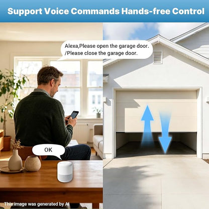 Smart Garage Door Opener, Smart Garage Control Compatible - Image 3