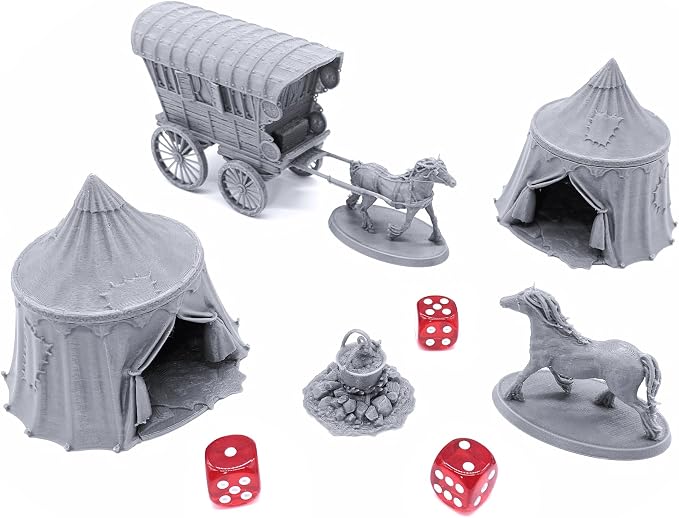 EnderToys Traveler's Camp I by Printable Scenery, 3D Printed Tabletop RPG - Image 2
