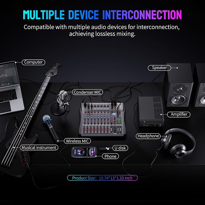 Professional DJ Audio Mixer - Image 7