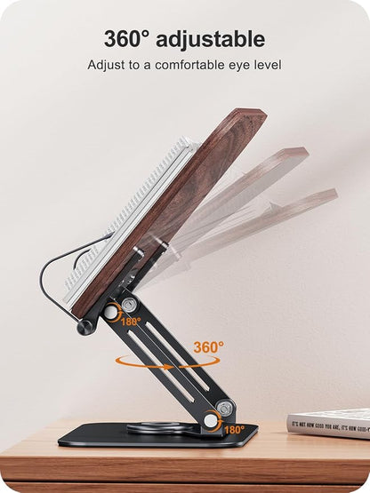 Book Stand for Reading, 360° Adjustable Book Holder, Foldable Book Holder Stand - Image 3
