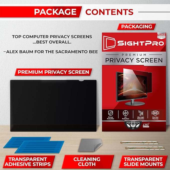 20 Inch 16:9 Computer Privacy Screen Filter - Image 6