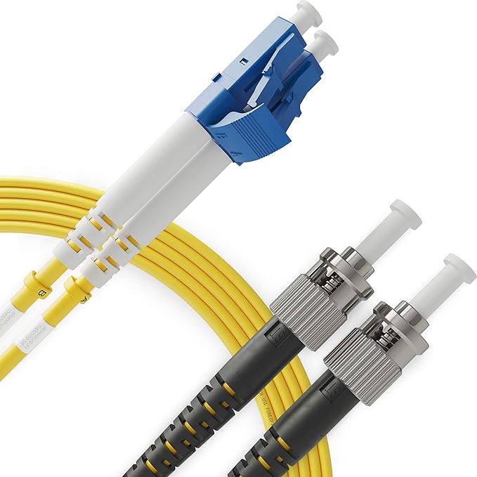 BEYONDTECH 3m LC to ST Fiber Patch Cable – UPC Single-Mode Duplex Fiber Optic by Beyondtech
