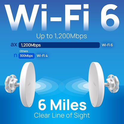 EnGenius Wi-Fi 6 5GHz 1, 200 Mbps, 2x2 Outdoor Wireless Bridge, 26 dBm - Image 2