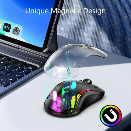 memzuoix 2.4G LED Wireless Mouse, Rechargeable Ergonomic Mouse - Image 6