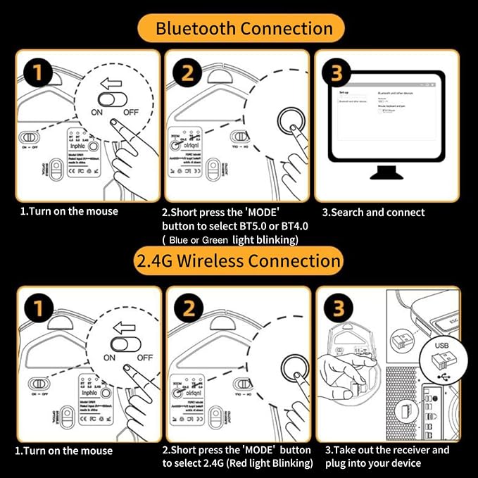 Bluetooth Mouse, Rechargeable Wireless Mouse, Computer Mouse - Image 8
