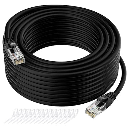 Cat5e Ethernet Cable 75 FT, Long Cat 5e Internet Cable, Standard RJ45 Connector by Kxable