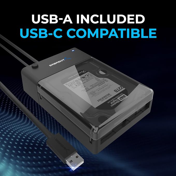 SABRENT USB 3.0 to SATA External Hard Drive Lay-Flat Docking Station - Image 7