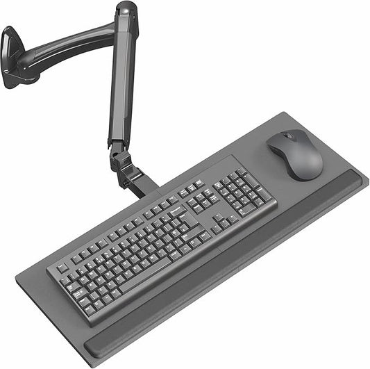 VIVO Sit-Stand 24 Inch Pneumatic Spring Keyboard and Mouse Tray Wall Mount by VIVO