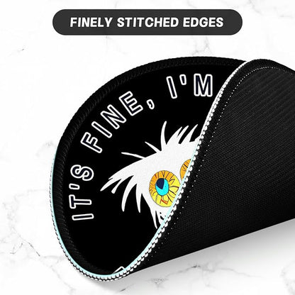 ITNRSIIET Round Mouse Pad with Stitched Edge Premium-Textured Waterproof - Image 4