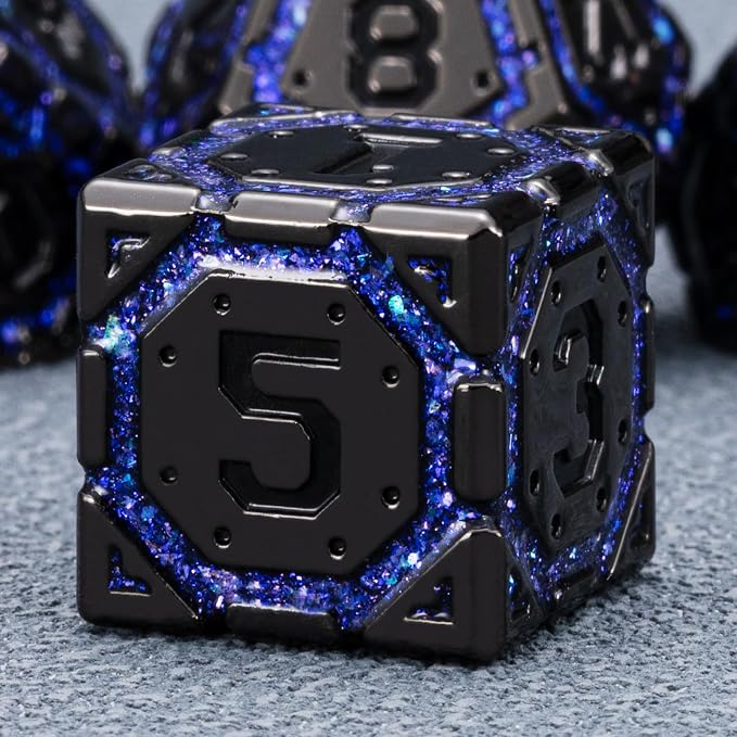 DND Metal Dice Set, Polyhedral Dice Set - Image 2