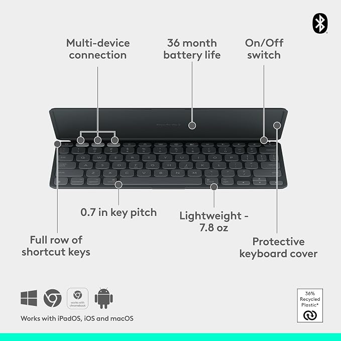 Logitech Keys-to-GO 2 Portable Wireless iPad Keyboard - Image 6