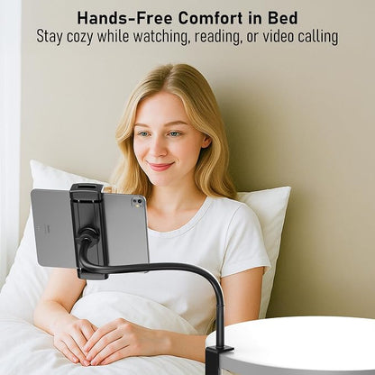 Tablet Stand for Desk, Gooseneck iPad Holder Clamp Mount, 360° Adjustable Arm - Image 3