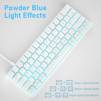 60% Mechanical Gaming Keyboard, Detachable Type-C Cable Mini Keyboard - Image 2