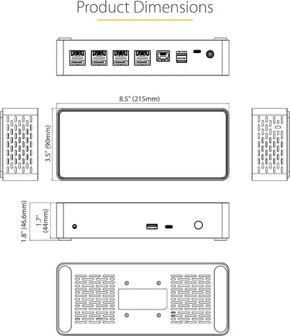 StarTech.com USB-C Quad Monitor Docking Station - Image 11