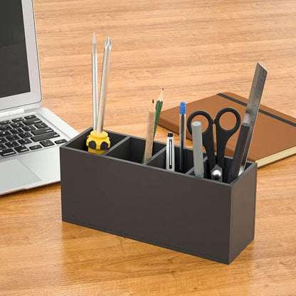 NIUBEE Acrylic Pen Holder 4 Compartments - Image 6