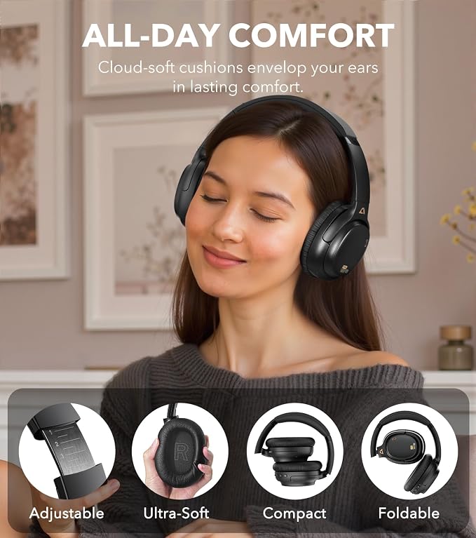 1Mii E700 Wireless Bluetooth Over Ear Headphones - Image 8