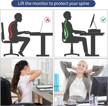 AUPSEN Computer Monitor Stands Riser，2-Tier Desk Organizers and Accessories - Image 2