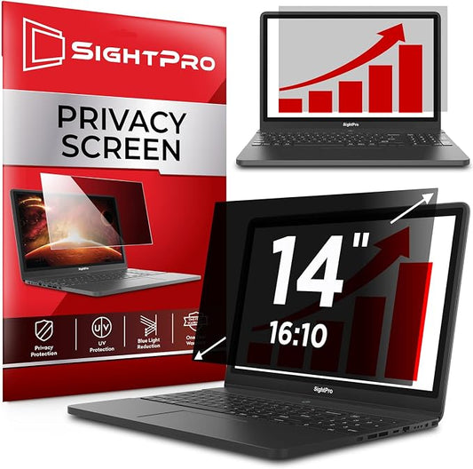 14 Inch 16:10 Laptop Privacy Screen Filter by SightPro