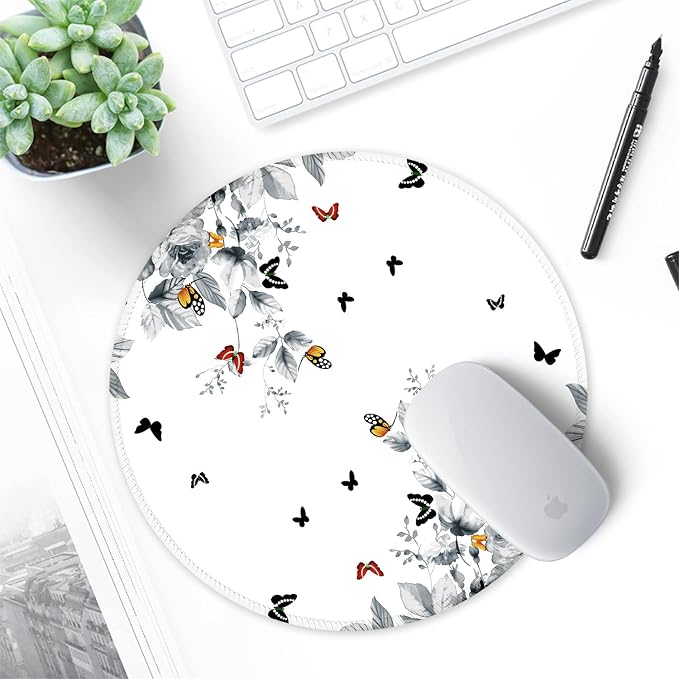ITNRSIIET Round Mouse Pad with Stitched Edge Premium-Textured Waterproof - Image 7
