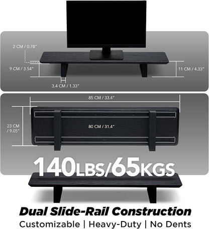 Moodular Wooden Monitor Stand 33.4” Desk Organizer - Image 4