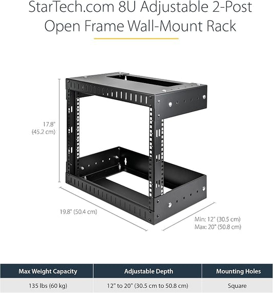 StarTech.com 8U 19" Wall Mount Network Rack - Image 2