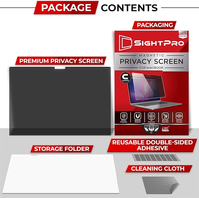 Magnetic Privacy Screen for MacBook Pro 14 Inch Removable Laptop Privacy Filter - Image 5