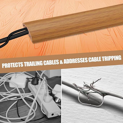 Floor Cord Cover Self Adhesive Cord Hider, 20FT Cable Management, Extension - Image 6