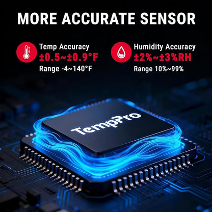 TempPro TP349 Bluetooth Hygrometer Thermometer - Image 2